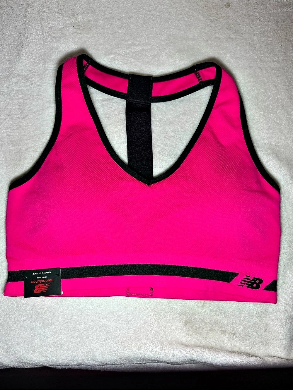 New Balance Impact Sports Bra in Pink & Black Size Medium NWT